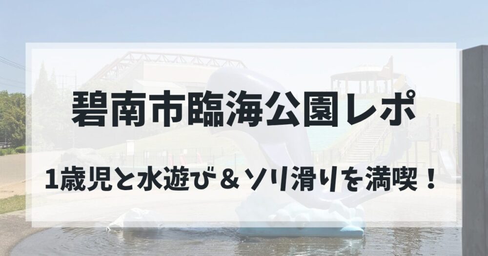 碧南市臨海公園レポ １歳児と水遊び＆ソリ滑りを満喫！